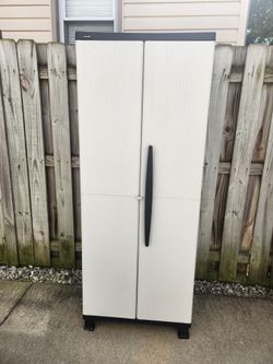 Plastic Resin Tall Storage Cabinet