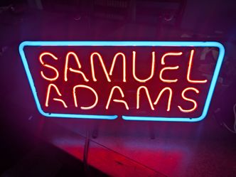 Sam Adams neon sign