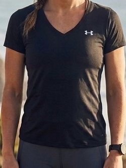 Under Armour HeatGear V-Neck Short Sleeve Shirt - Size XS