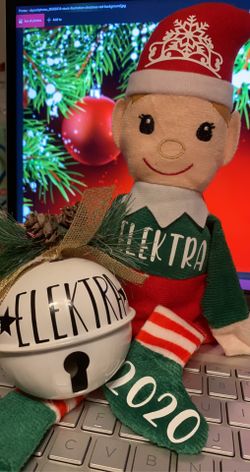 Christmas Elf with Ornament