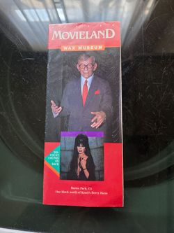 Vintage Movieland Wax Museum Brochure - Buena Park, CA (George Burns & Elvira Cover)
