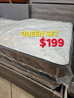 Brand New  !! Queen set  $199 (( Mattress And Box Spring  ))