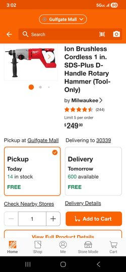 Milwaukee Rotary Hammer Drill Brushless Like New Conditions.