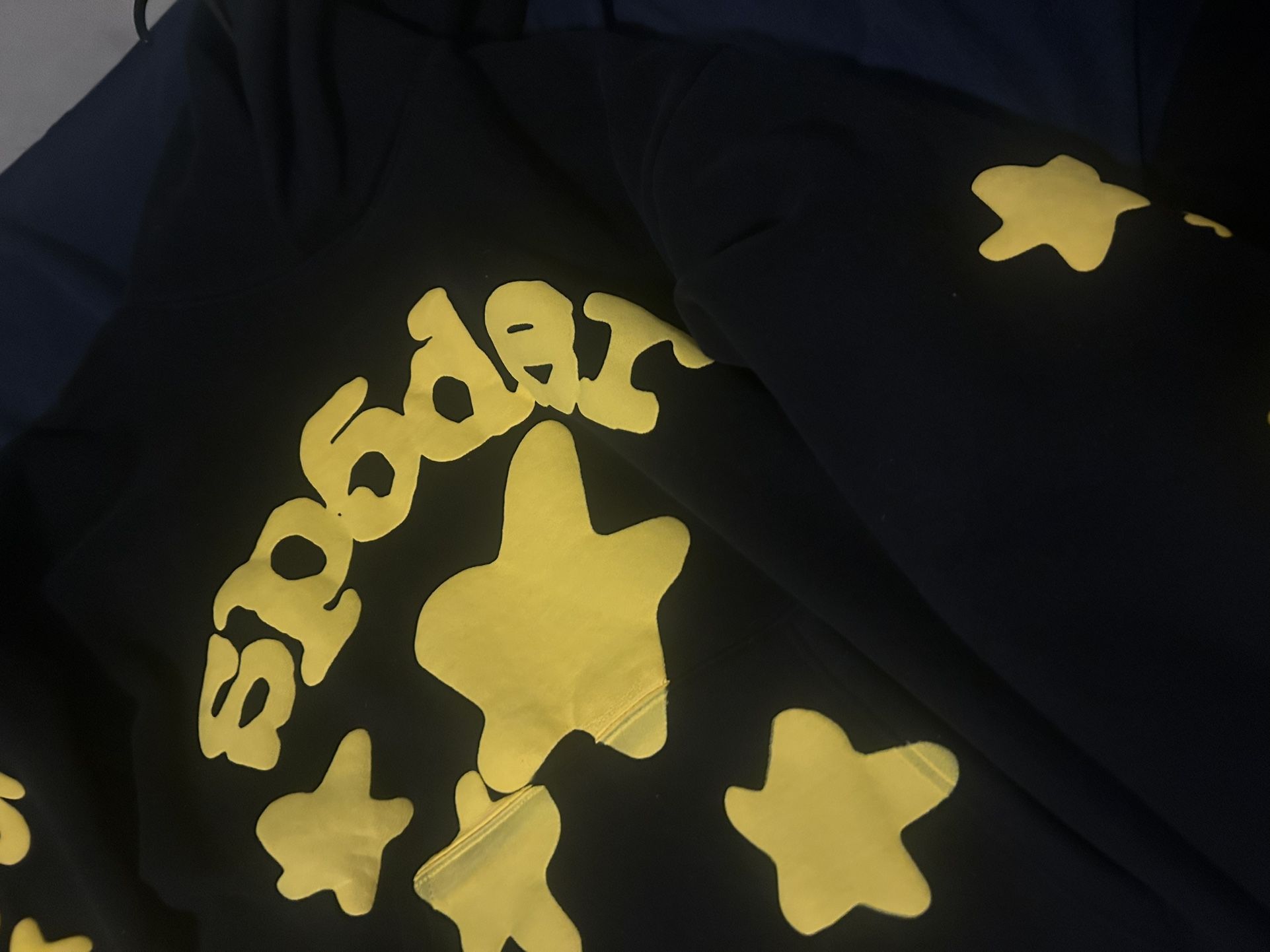 Black And Yellow Sp5der Hoodie