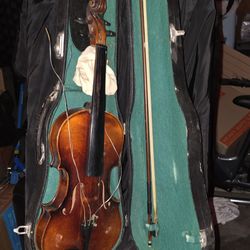 Brown Acoustic 4/4 Violin 4-String Varnish Finish w/ Bow Chinrest RH