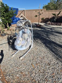 Baby Swing with Canopy and Hanging Toys