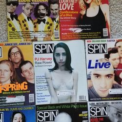 $40 Spin Mags 1995 (11) Includes Pearl Jam, The Offspring, Green Day, Rancid,...