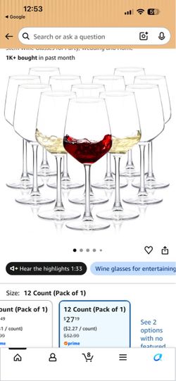 New wine glasses