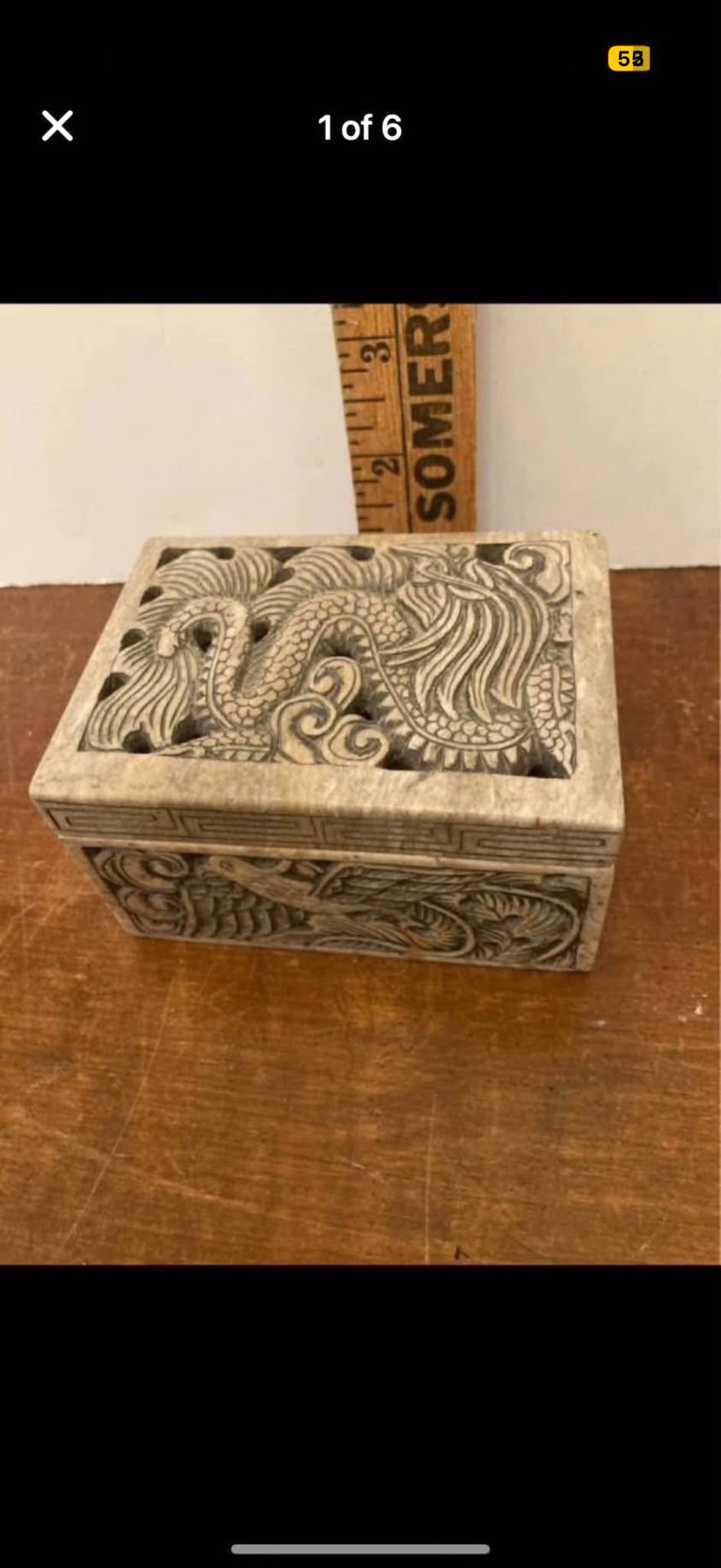 Asian Soapstone Box