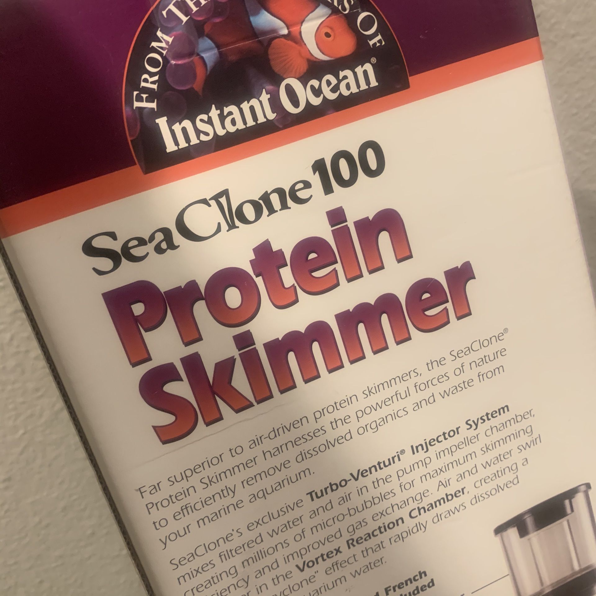 Instant Ocean SeaClone Protein Skimmer, External Hang-On or In-Sump