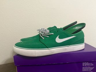 Nike SB size 13 Stefan Janoski Green Suede Skate Shoes