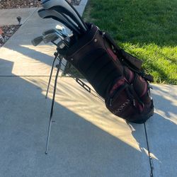 Used Left-Handed Golf Club Set With Bag