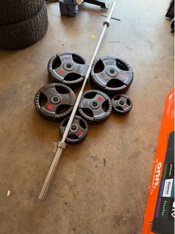 Olympic weight set with bar