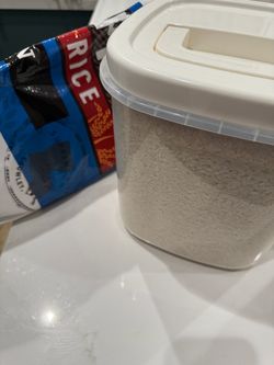 Long grain rice with container (10 lb of rice in container)