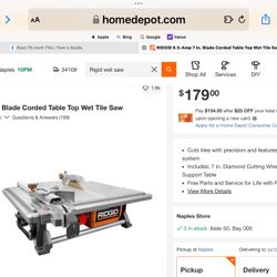 Rigid Wet Saw