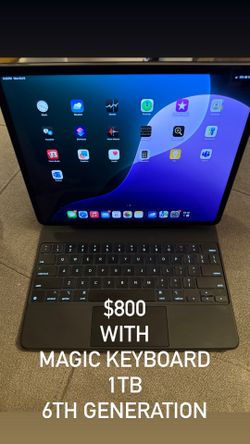 6th Generation iPad Pro 1TB With Magic Keyboard