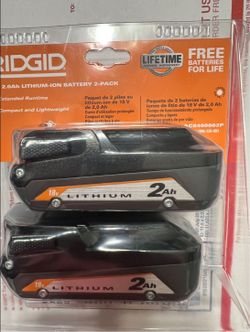 RIDGID 18V battery 2-Pack