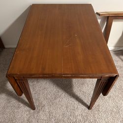 Kindel Grand Rapids Wood Drop Leaf Extension Table 