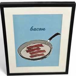 BACON POSTER With Cadre Ikea RIBBA - Pop Art Frying Pan 16 3/4” x 20 3/4”