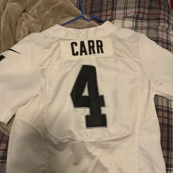 Derek Carr White Raiders Jersey