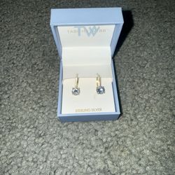 Brand New Tabitha Webb Silver Plated Rhinestone Earrings