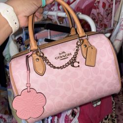 Coach Powder Pink Medium Rowan 