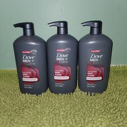 3 Dove Men + Care Body + Face Wash 30oz