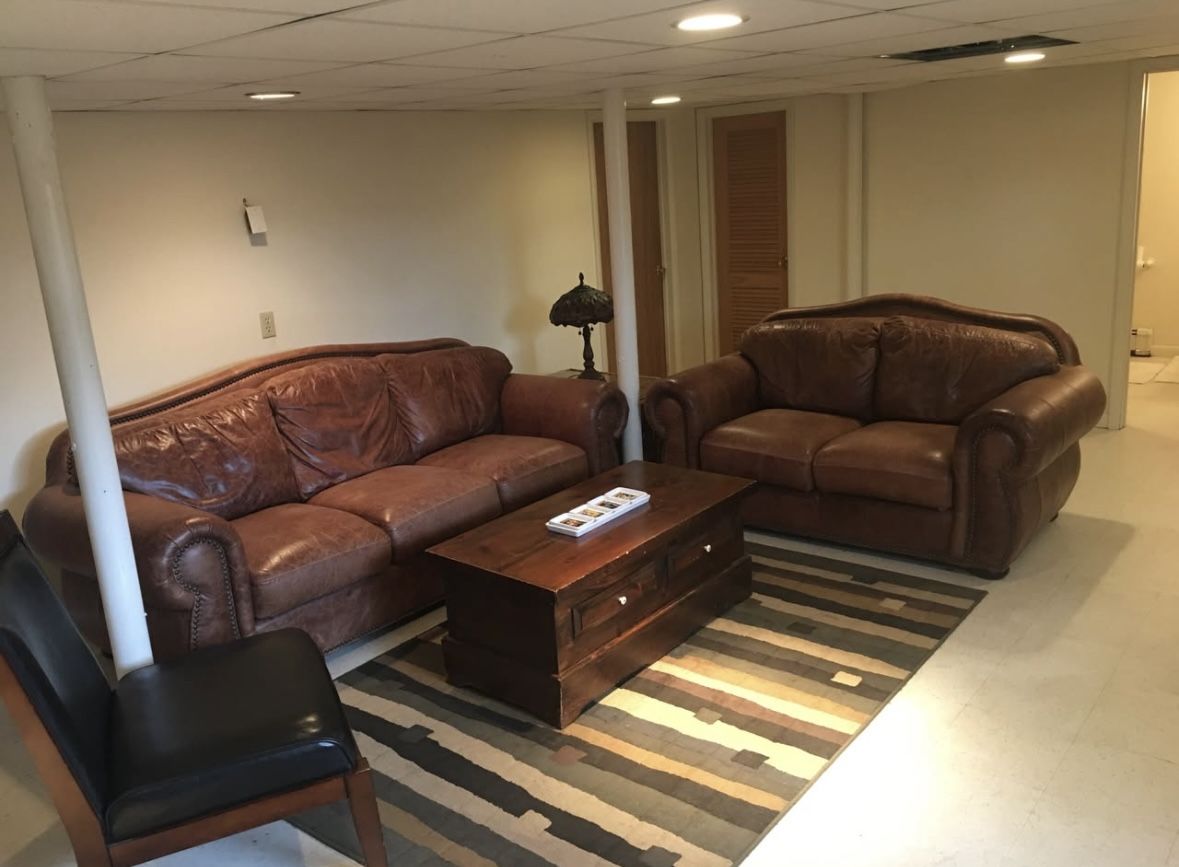 Brown Leather Couch