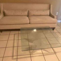 Sleeper sofa sectional set! with glass table! 