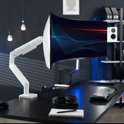 Heavy Duty Aluminum Ultrawide Monitor Tension Arm for 40 inch Screens up to 44 lbs,