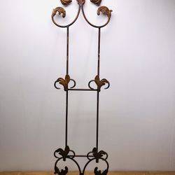 VTG Regency Plate Picture Hanger Wall Display Brown Scroll Leaf 2 Tier 33x9x2.5”
