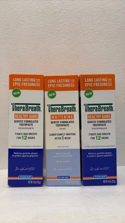 Therabreath Healthy Gums and Whitening Toothpaste Bundle Set