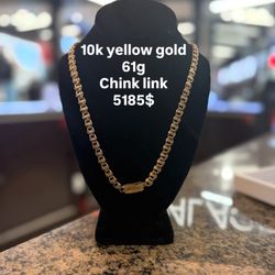 10k Gold Solid Chink Link Chain 61grams 