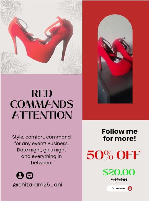 Red Criss-cross Heels