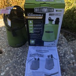 Submersible Utilty Pump  Used 1 Time During Heavy Rain
