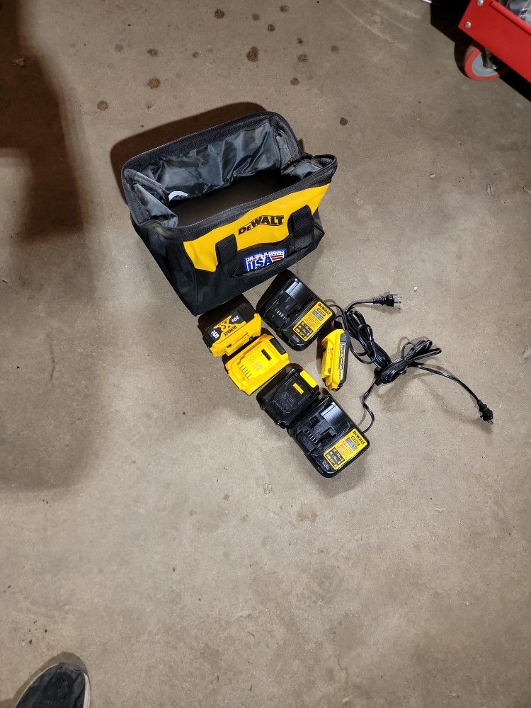 4 Dewalt Battery Package.