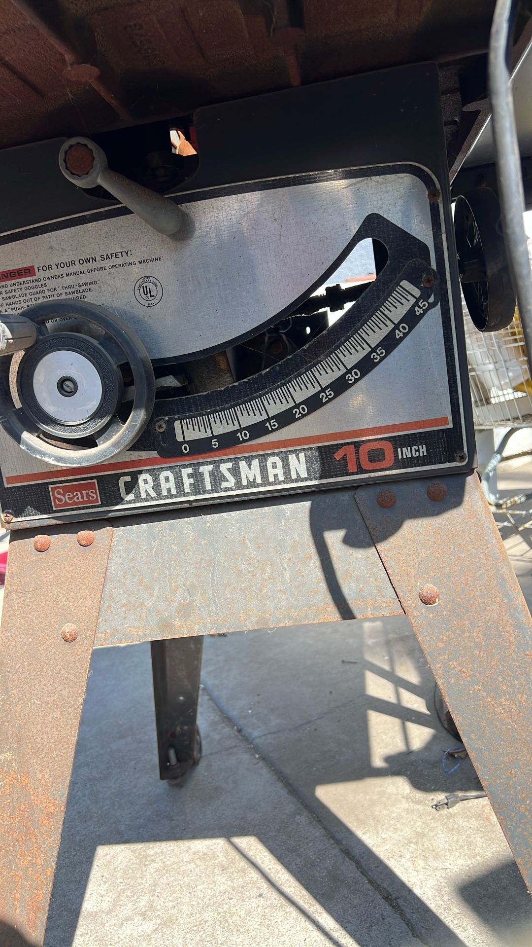 Craftsman 10 inch table saw