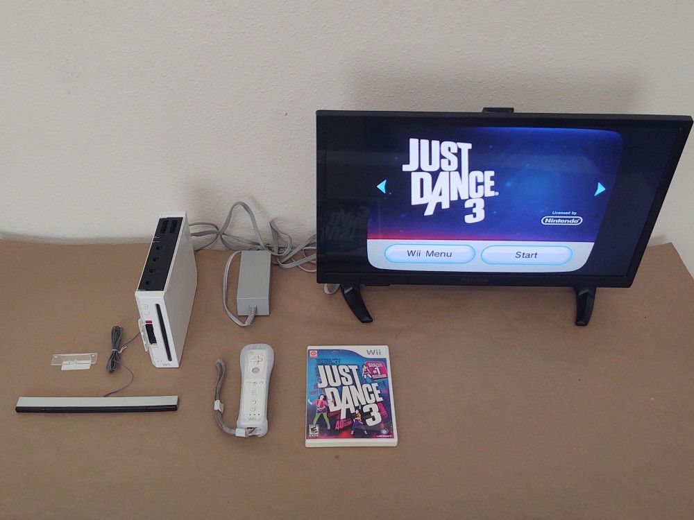 Nintendo Wii Bundle with Remote and Just Dance 3