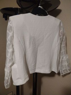 Maya Brooke Open-Front Cropped Blazer