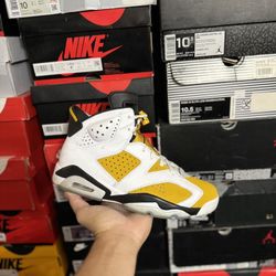 Jordan Yellow Ochre 6s size 8 USED But Clean
