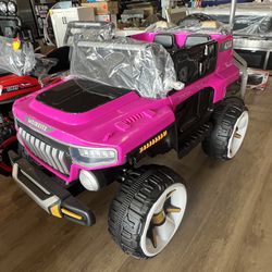 Big 4x4 Pink Ride On Truck For Kids With Remote 