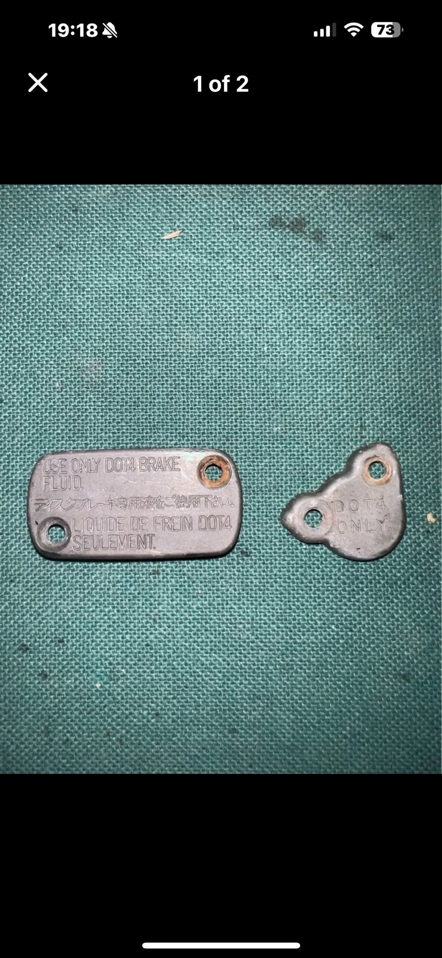 2005 Honda CRF450R Front/Rear Brake Fluid Reservoir Caps