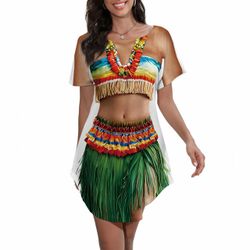 Seizesoul Women's Hawaiian Bikini Shirt Cover-Up - Large