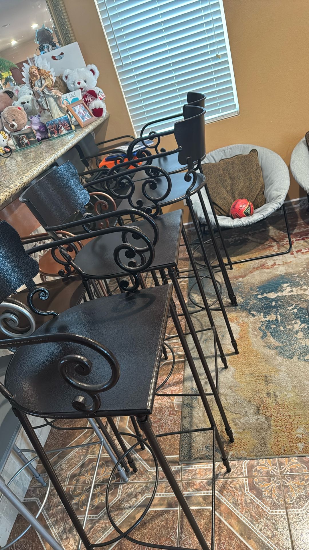 Solid Steel Bar Stools $75 Each Or $250 For Four Of Them