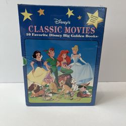 Disney's CLASSIC MOVIES 10 Favorite Disney Big Golden Books (NEW Sealed 1991)