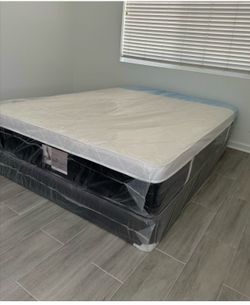Queen Mattress Set Plush PillowTop – Brand New –  Same Day Delivery Available 🚚