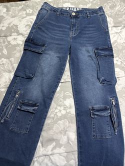 Mid Rise Cargo Jeans Size 7