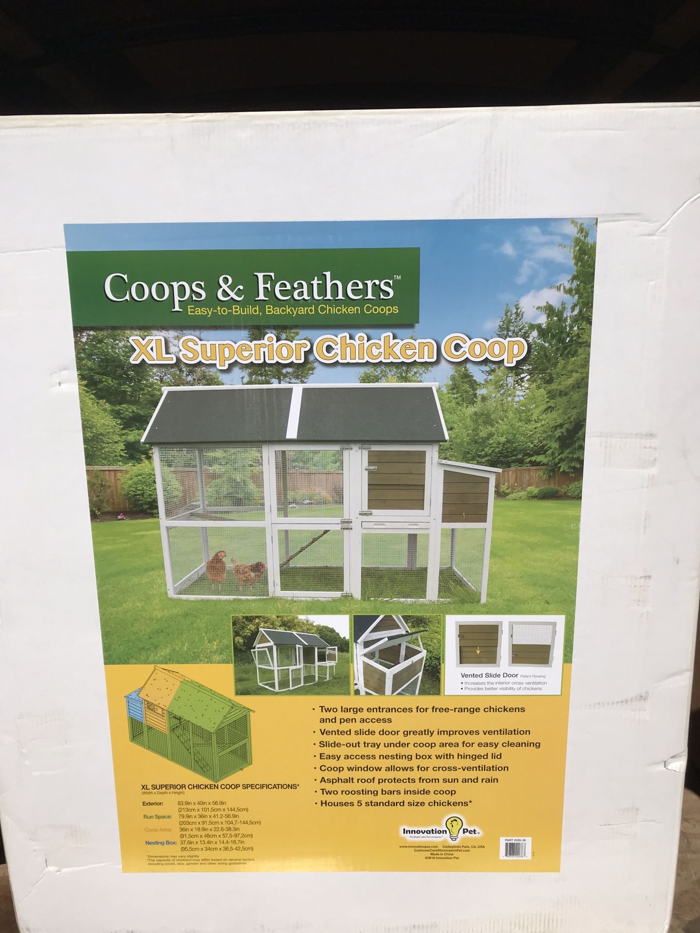 Coops & Feathers X-Large Superior Hen Coop (SKU 220-36)