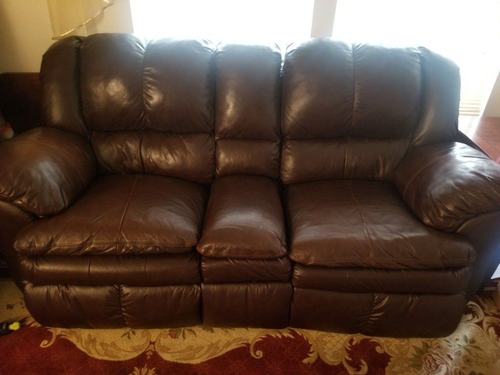 Real leather sofas