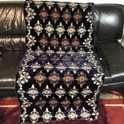 Velvet Embroidered Shawl Handmade 